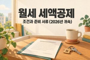 월세 세액공제 조건과 준비 서류 (2026년 귀속)