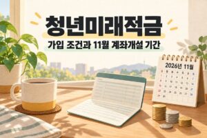 청년도약계좌 종료 후 청년미래적금 가입 조건과 11월 계좌개설 기간