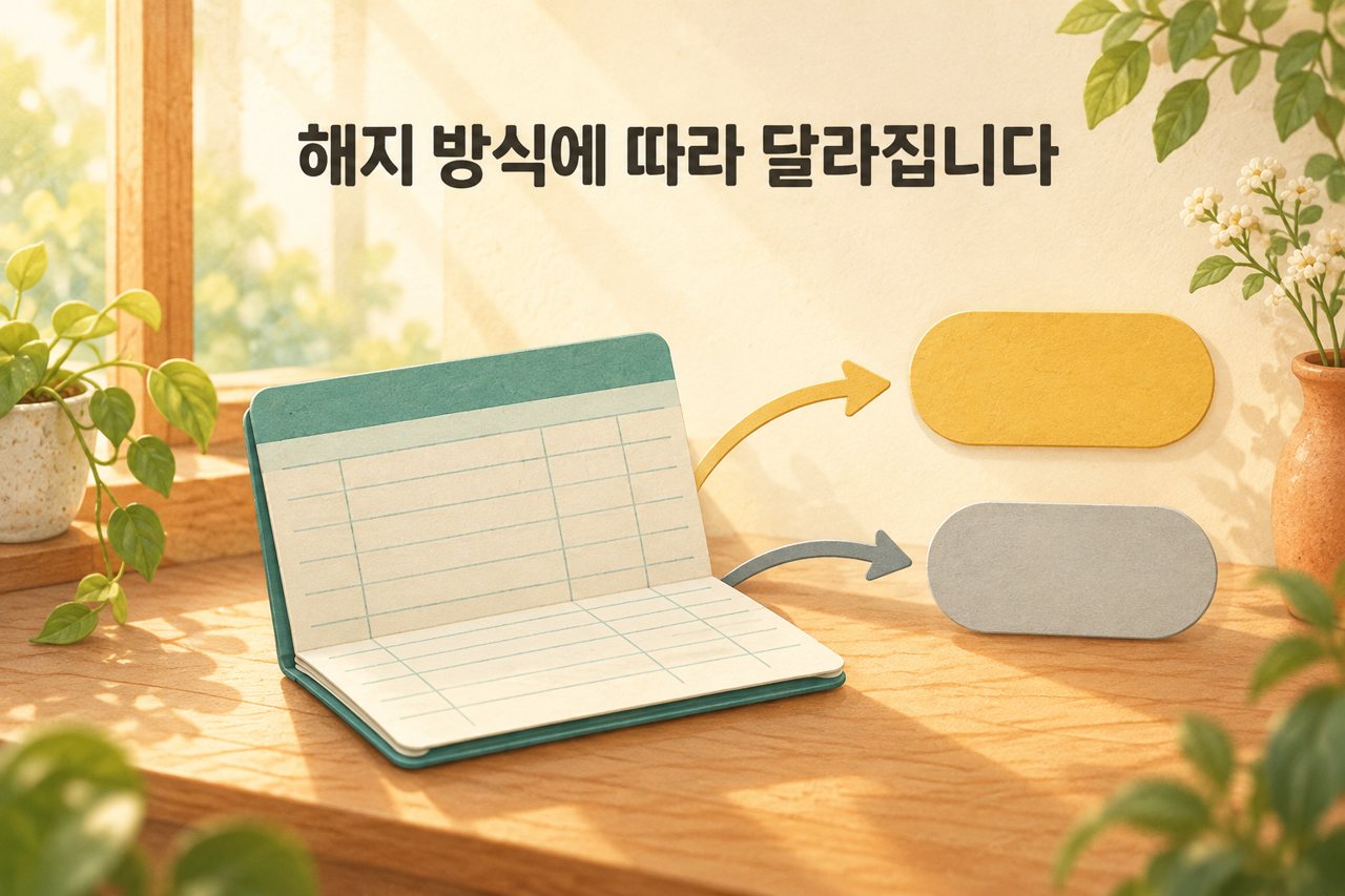 해지 방식에 따라 달라집니다